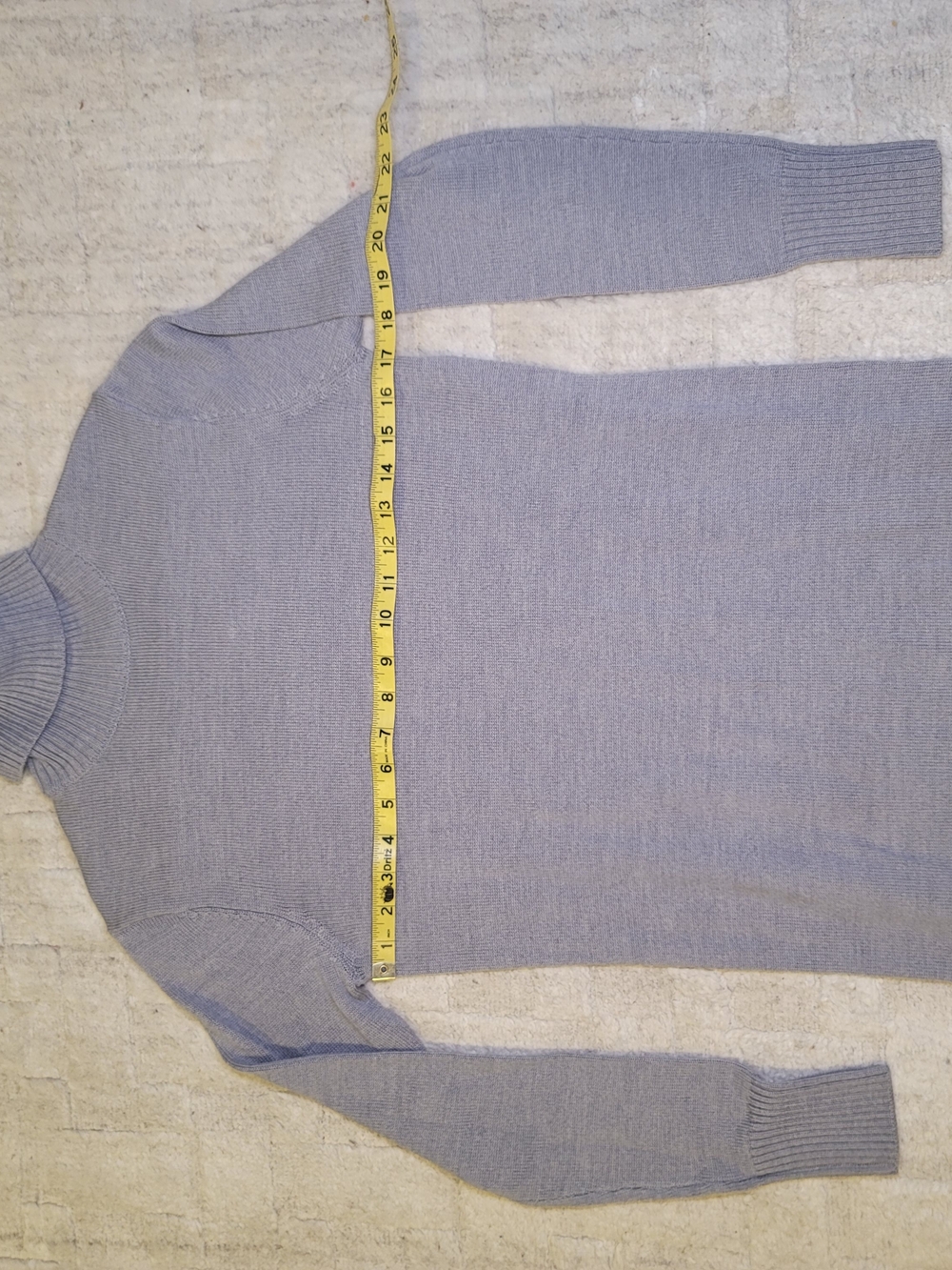 FRANK and OAK Merino Wool Turtleneck Sweater Dress Midi Gray Women's Size XS - Picture 4 of 10